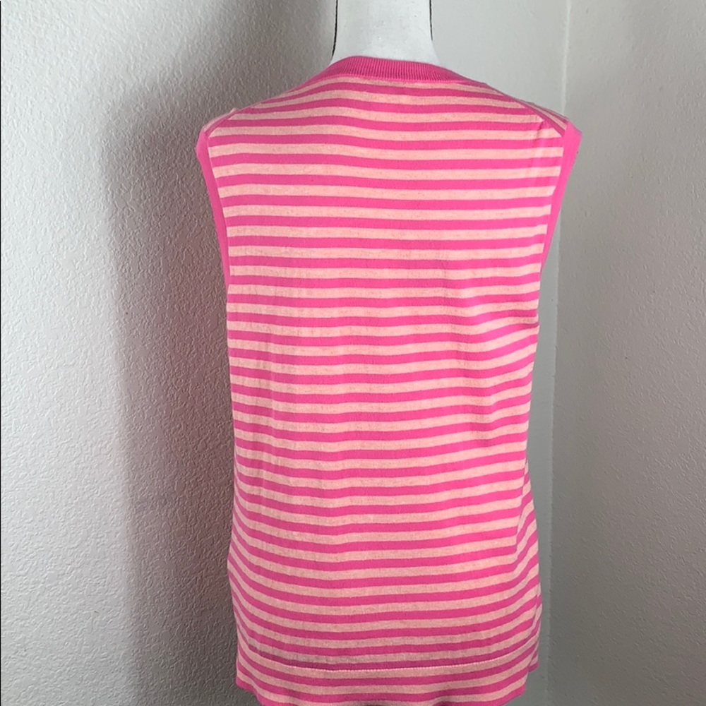 J.Crew pink striped sleeveless top - Picture 2 of 5